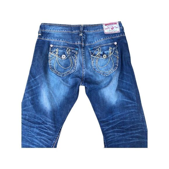 TRUE Religion Jeans Size 38 BILLY GIANT BIG T Blue - Picture 2 of 8